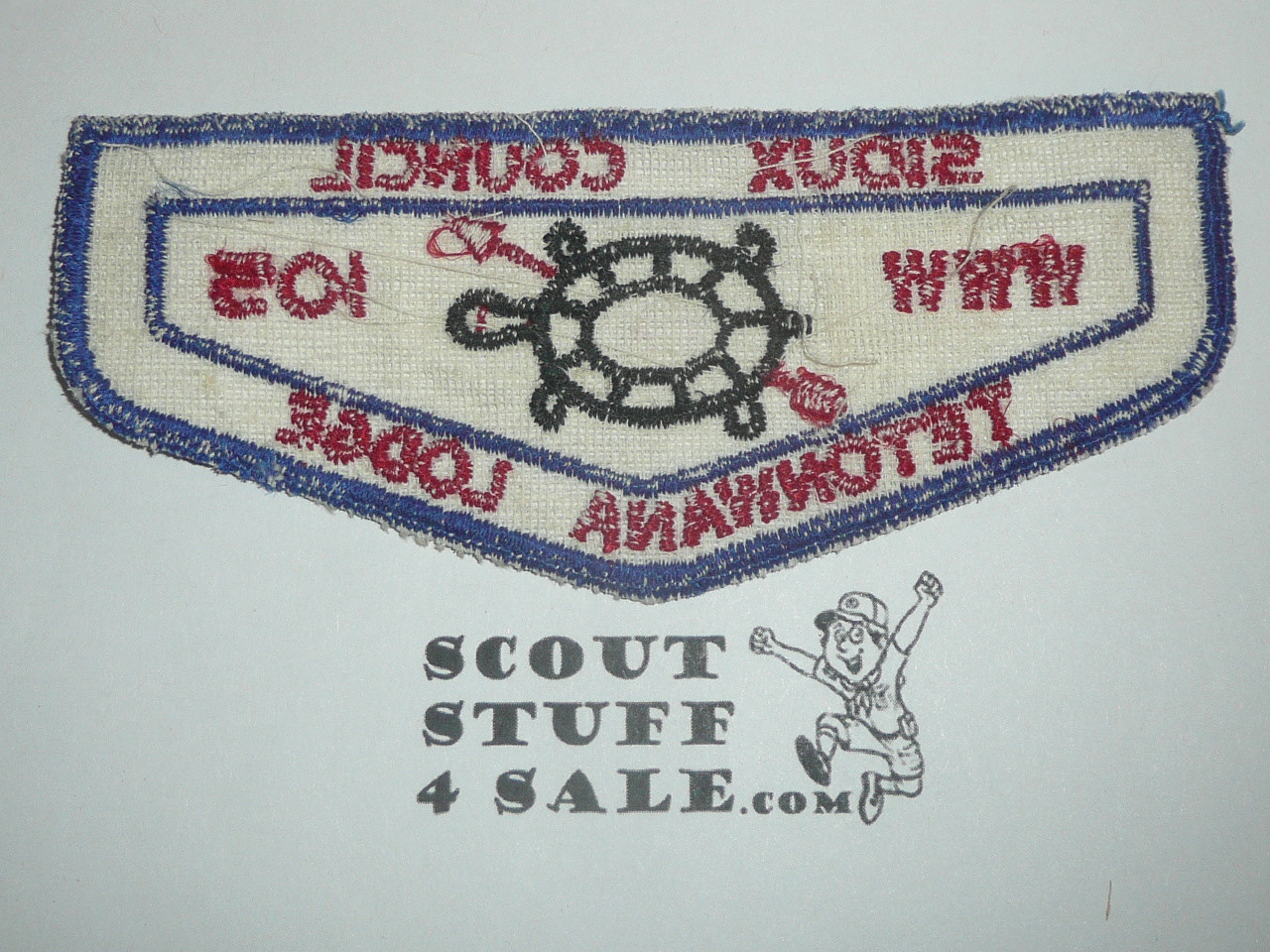 Order of the Arrow Lodge #105 Tetonwana f1a First Flap Patch, year added