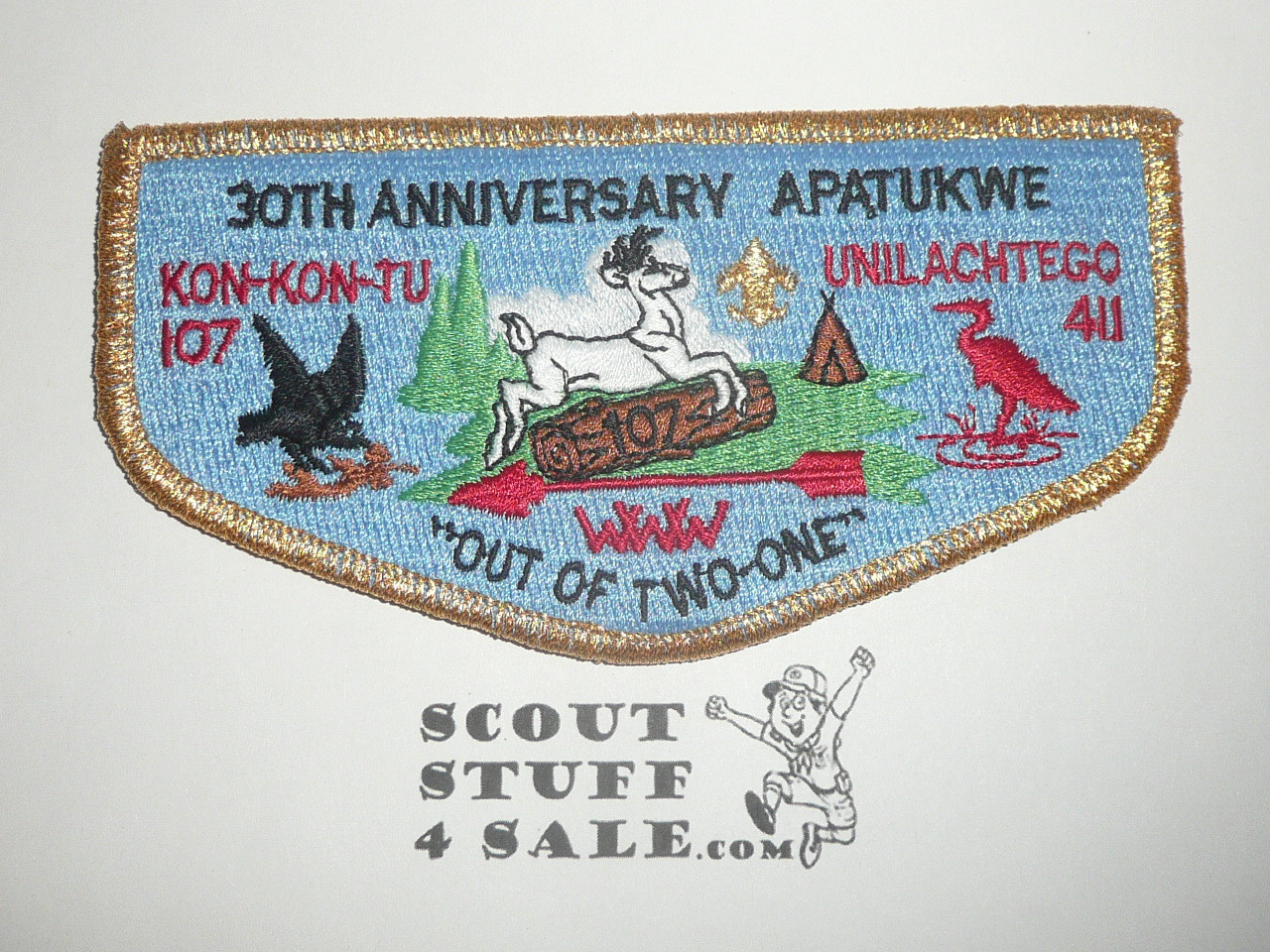 Order of the Arrow Lodge #107 Apatukwe s18.5 30th Anniversary Flap Patch