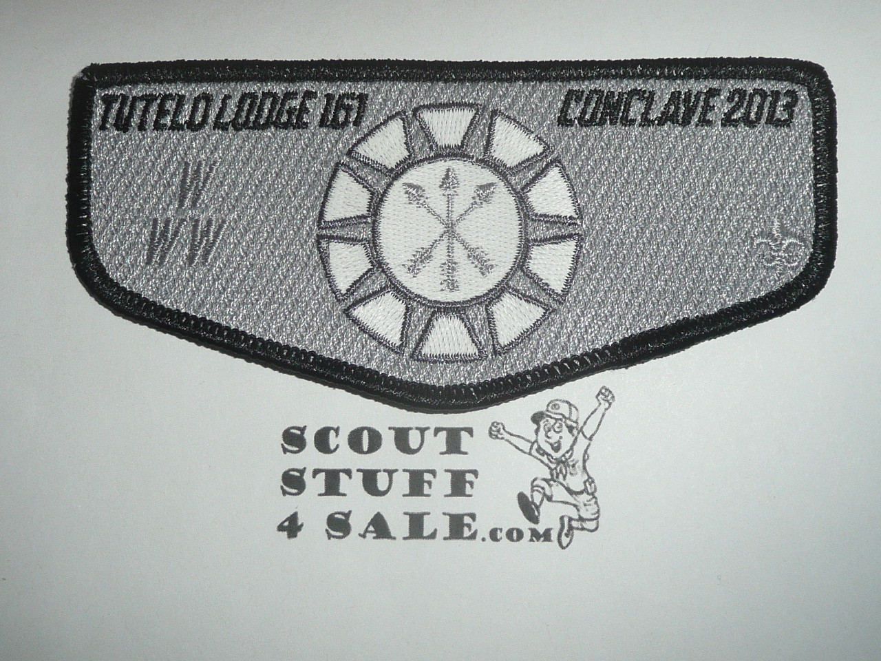 Order of the Arrow Lodge #161 Tutelo 2013 Conclave Flap Patch, black bdr