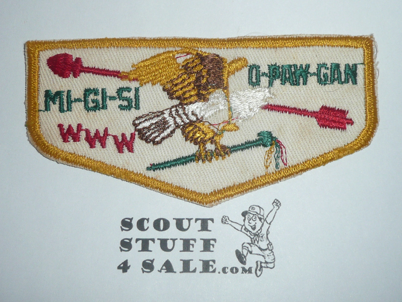 Order of the Arrow Lodge #162 Mi-Gi-Si O-Paw-Gan f1 First Flap Patch