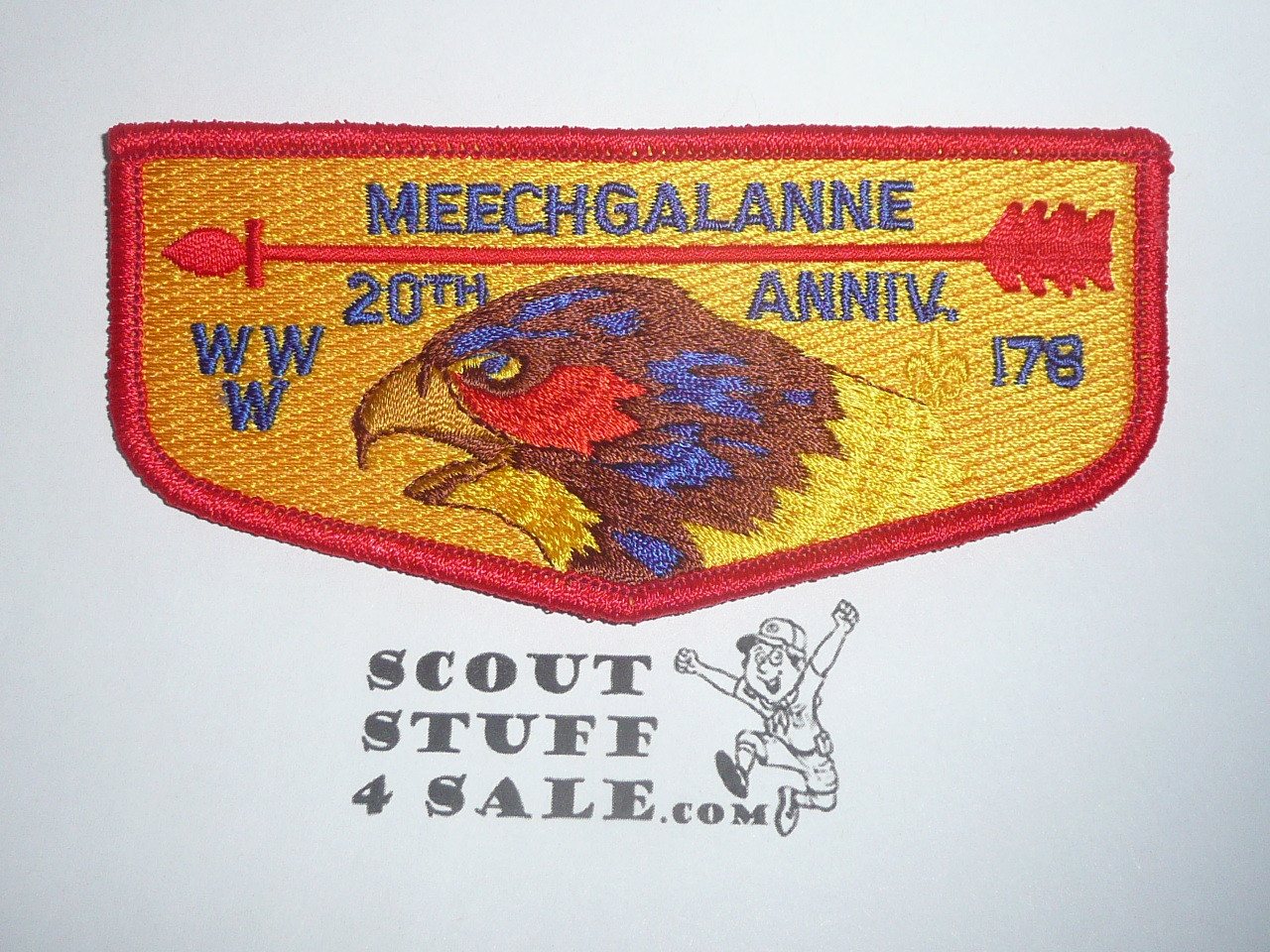 Order of the Arrow Lodge #178 Meechgalanne s29 20th Anniversary Flap Patch - Scout