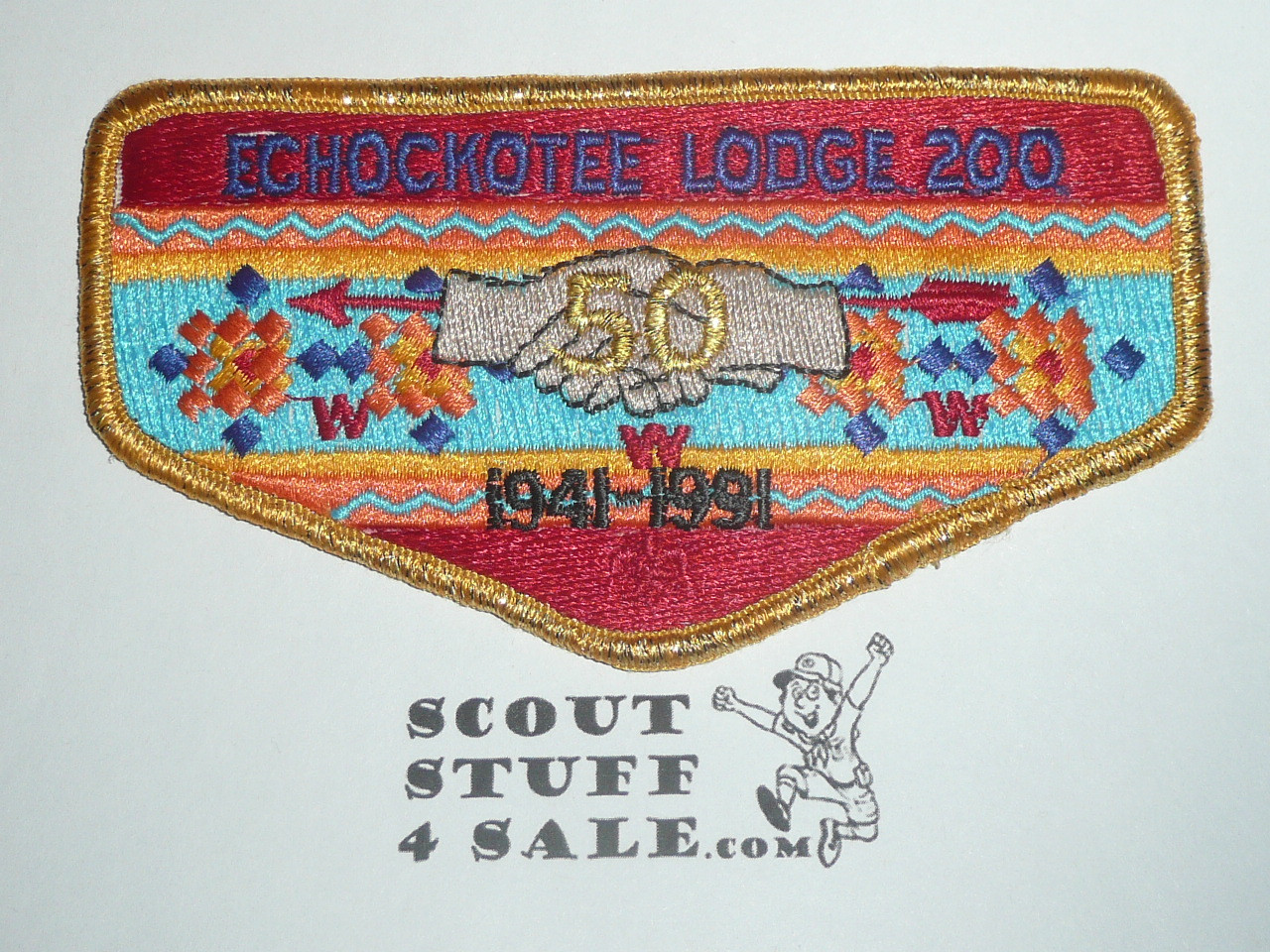 Order of the Arrow Lodge #200 Echockotee s13 50th Anniversary Flap Patch