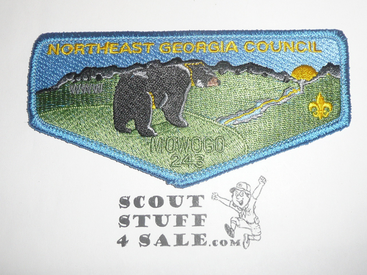 Order of the Arrow Lodge #243 Mowogo s Flap Patch, blue bdr