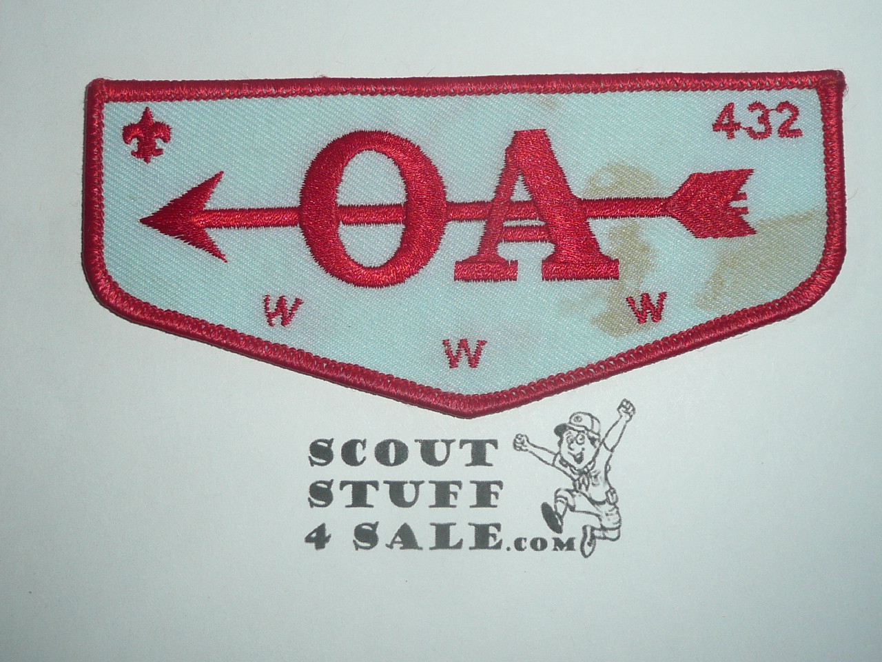 Order of the Arrow Lodge #432 Wipala Wiki f3 Flap Patch, a few spots