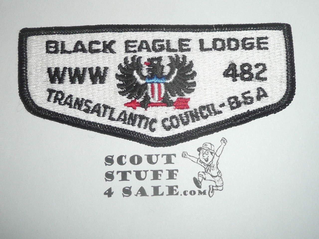 Order of the Arrow Lodge #482 Black Eagle zs8 Flap Patch