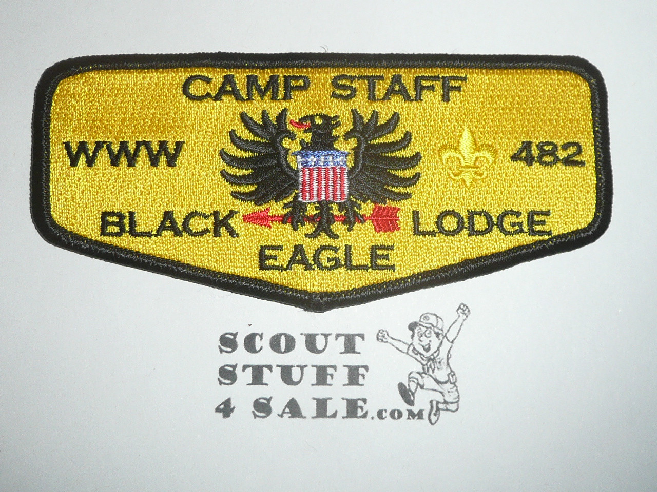 Order of the Arrow Lodge #482 Black Eagle s36 2008 Camp Staff Flap Patch