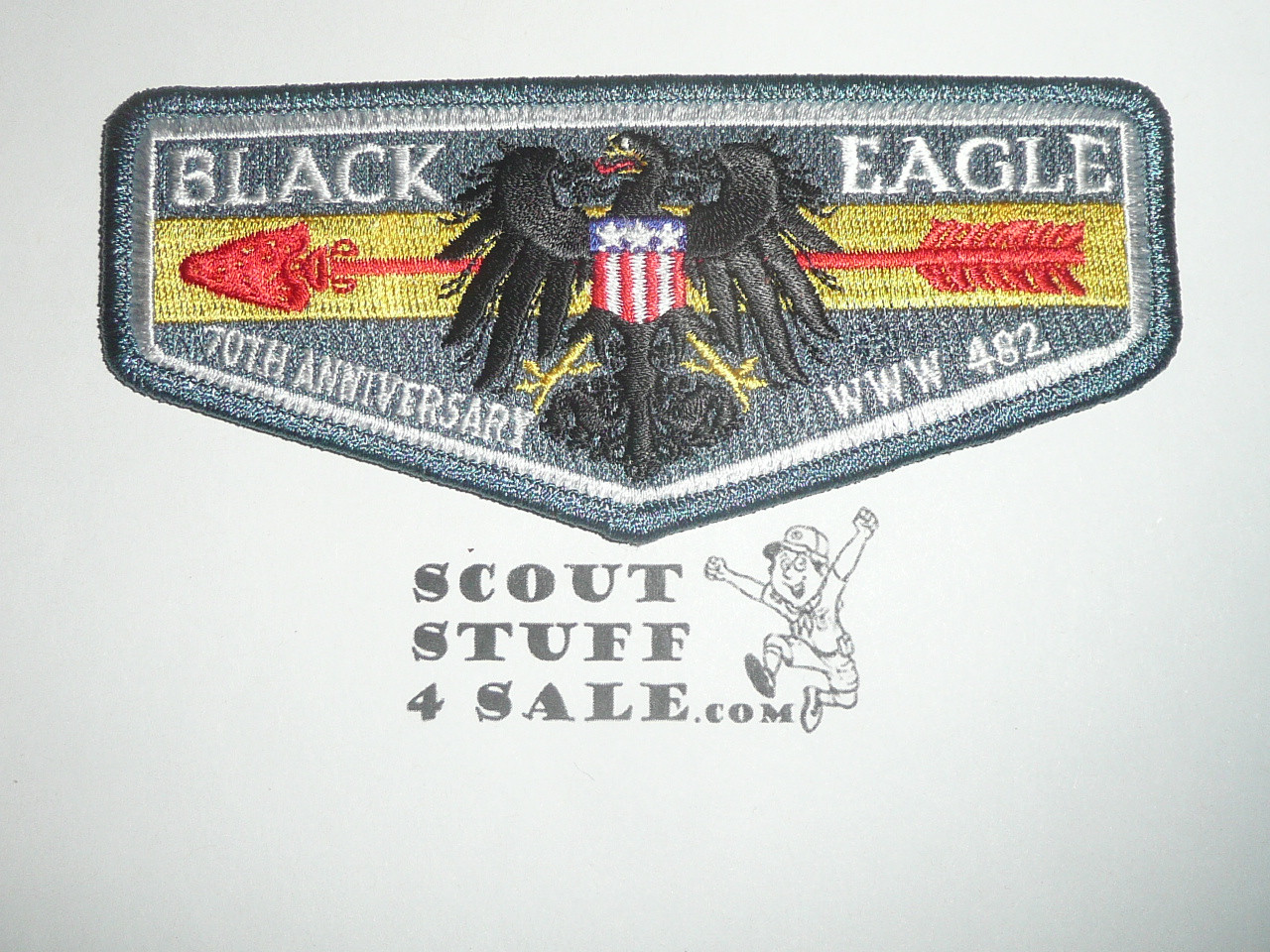 Order of the Arrow Lodge #482 Black Eagle 70th Anniversary Flap Patch