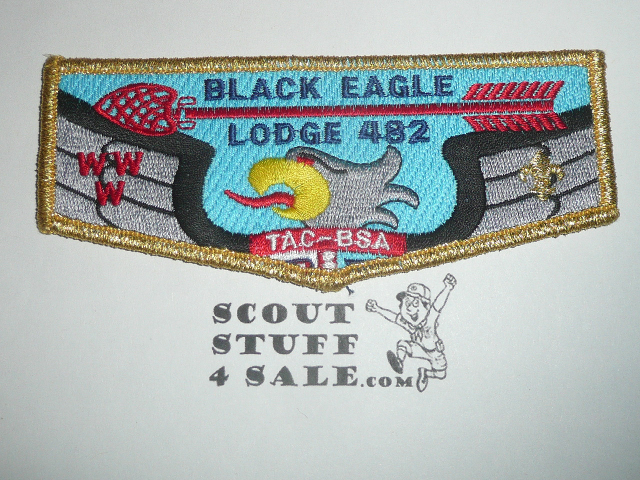 Order of the Arrow Lodge #482 Black Eagle s15 Flap Patch