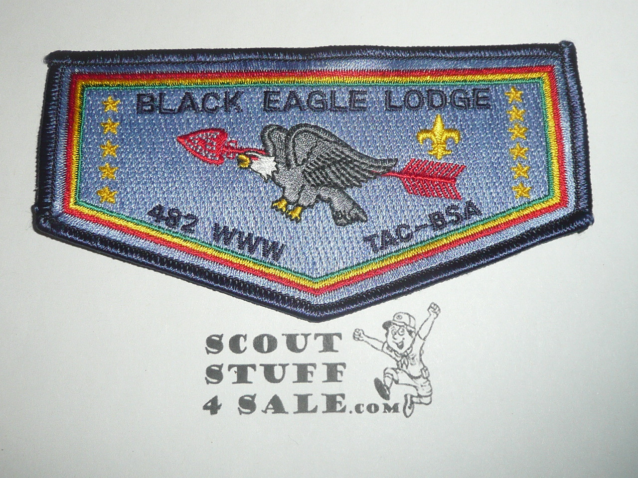 Order of the Arrow Lodge #482 Black Eagle s16 Flap Patch