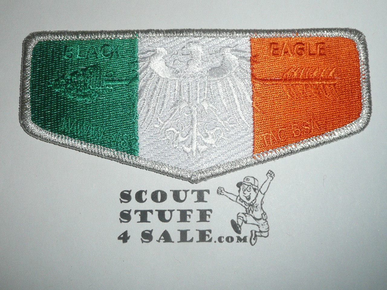 Order of the Arrow Lodge #482 Black Eagle s178 Ireland Country Flap Patch