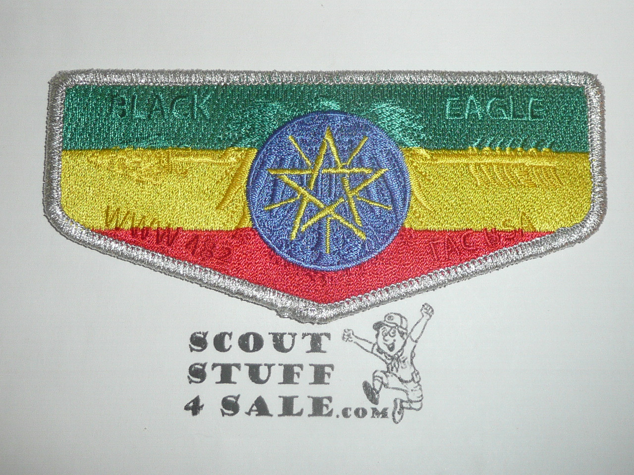 Order of the Arrow Lodge #482 Black Eagle s201 Ethiopia Country Flap Patch