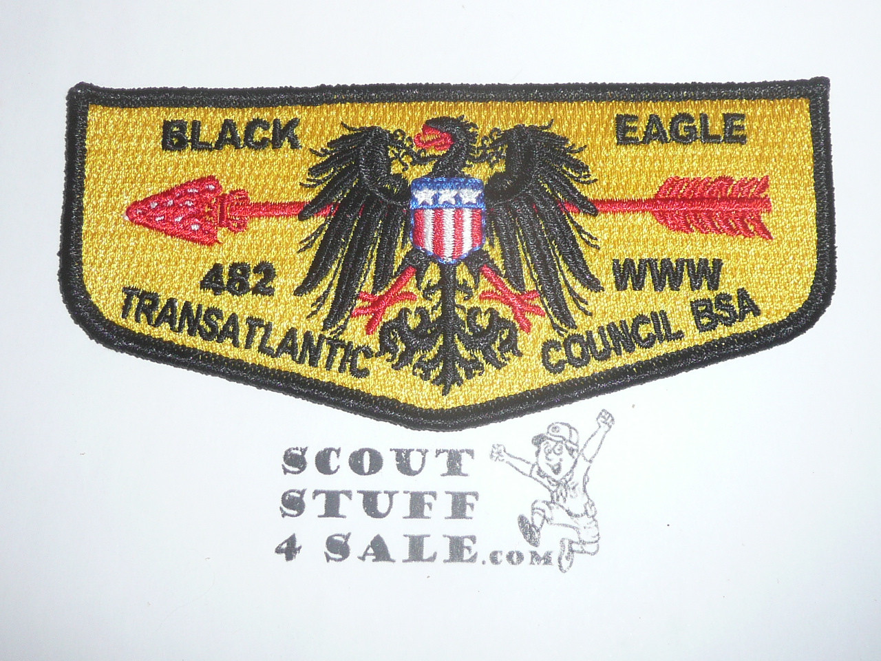 Order of the Arrow Lodge #482 Black Eagle s75 Flap Patch