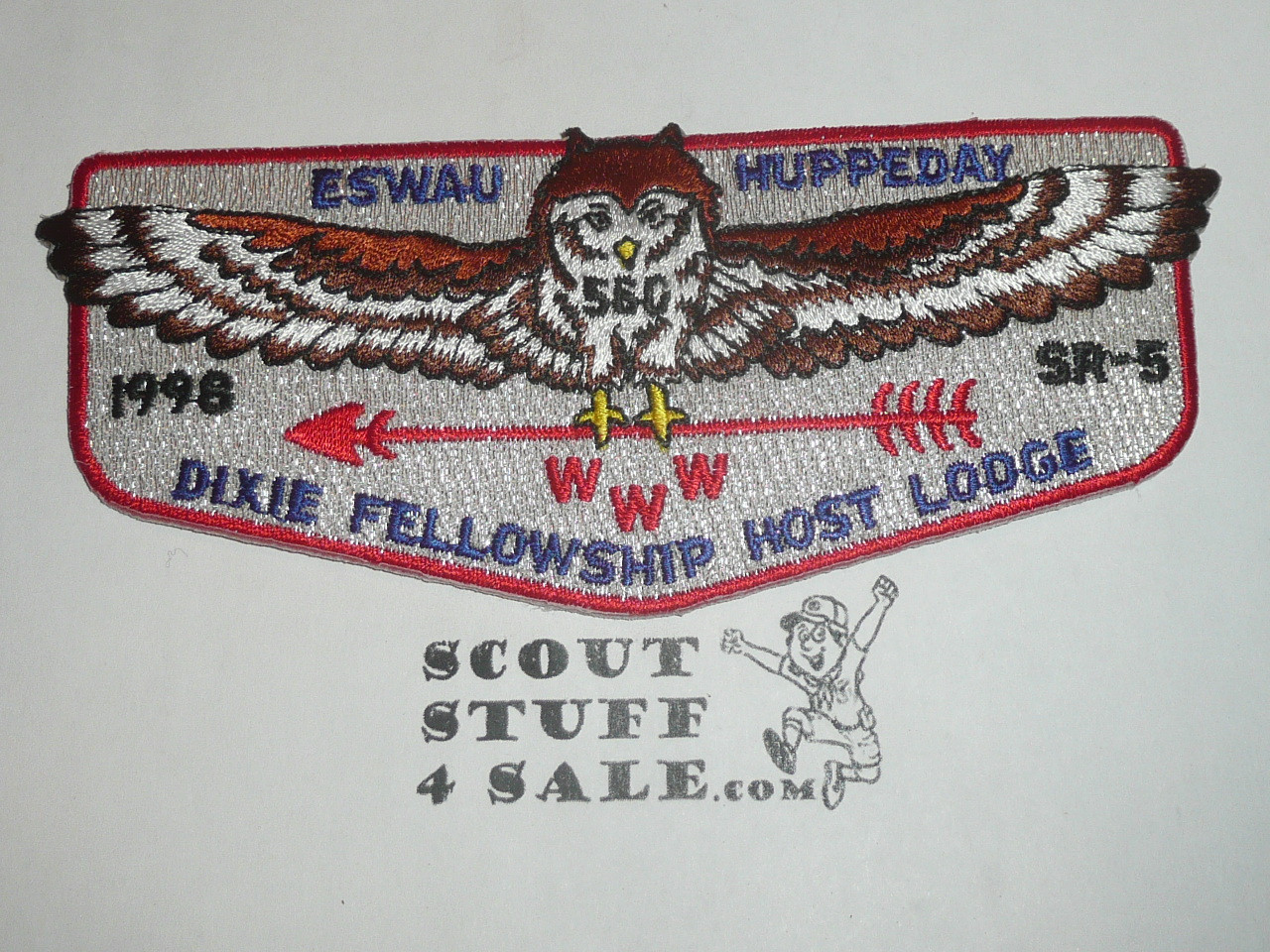 Order of the Arrow Lodge #560 Eswau Huppeday s28 1998 Dixie Fellowship Host Flap Patch
