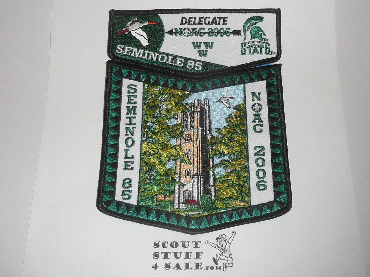 Order of the Arrow Lodge #85 Seminole 2006 NOAC 2-piece Flap Patch Set