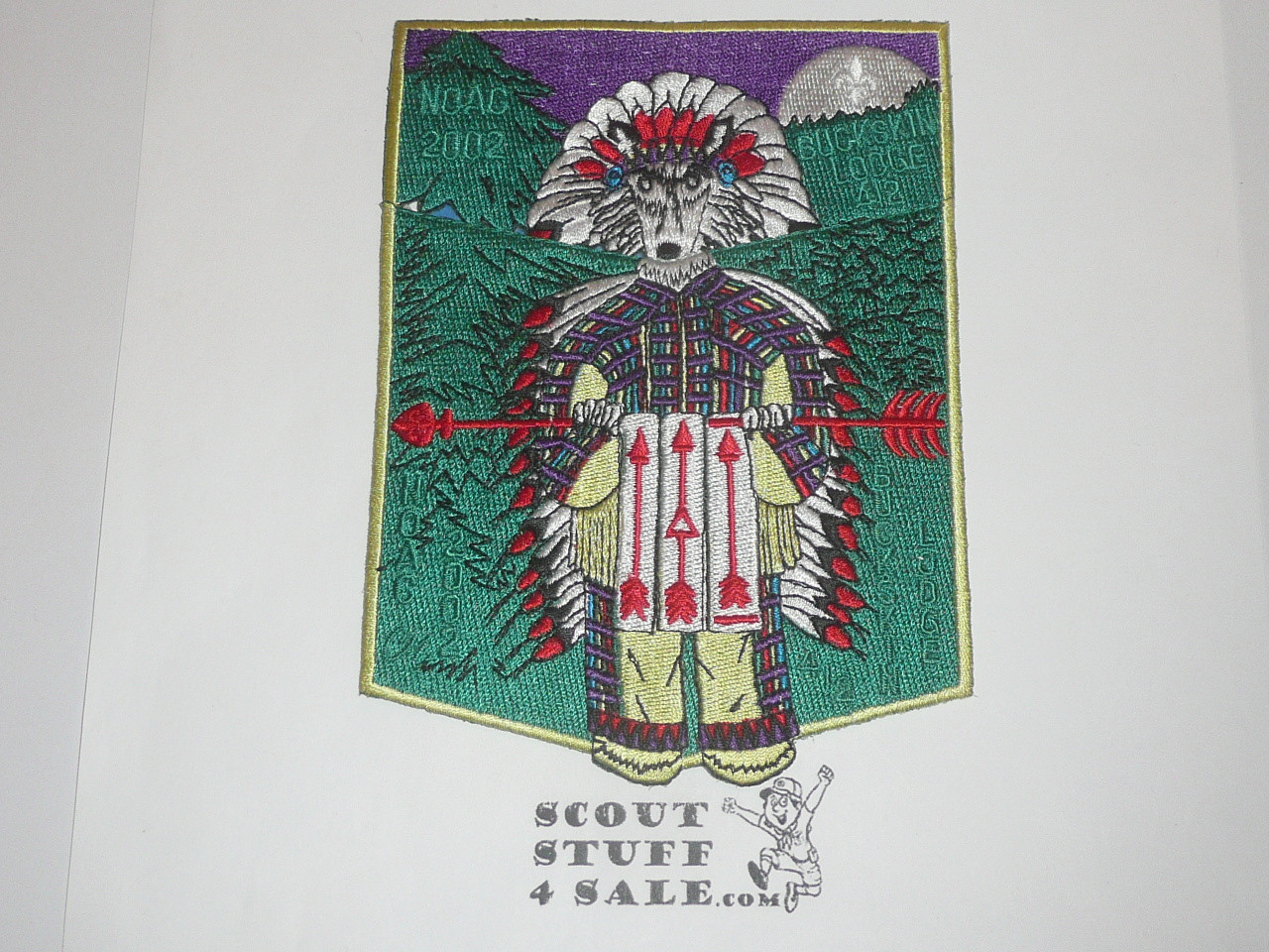 Order of the Arrow Lodge #412 Buckskin 2002 NOAC 2-piece Flap Patch Set