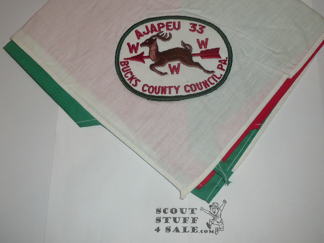 Order of the Arrow Lodge #33 Ajapeu x6 on Neckerchief