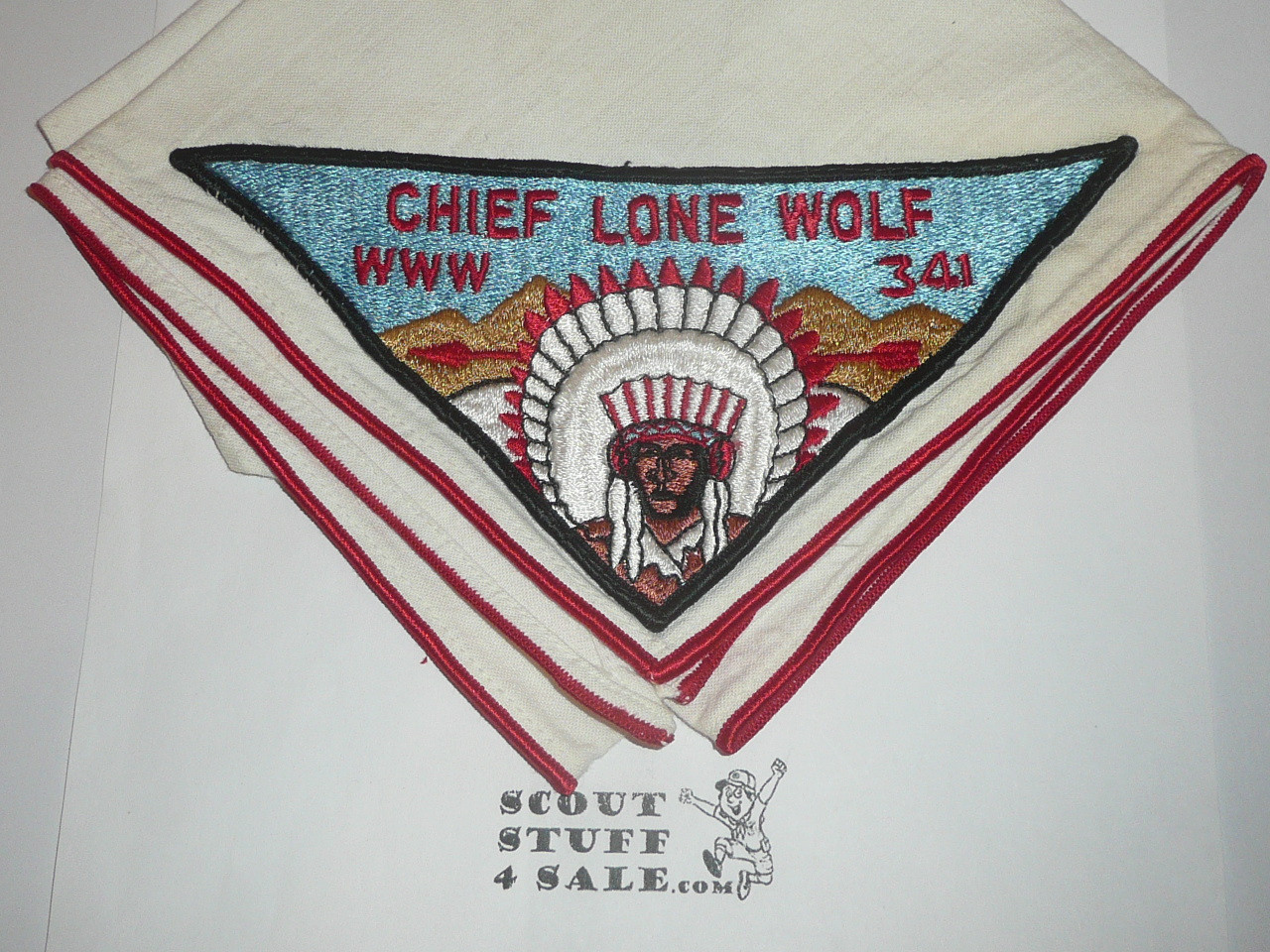 Order of the Arrow Lodge #341 Chief Lone Wolf p1 Pie on Neckerchief