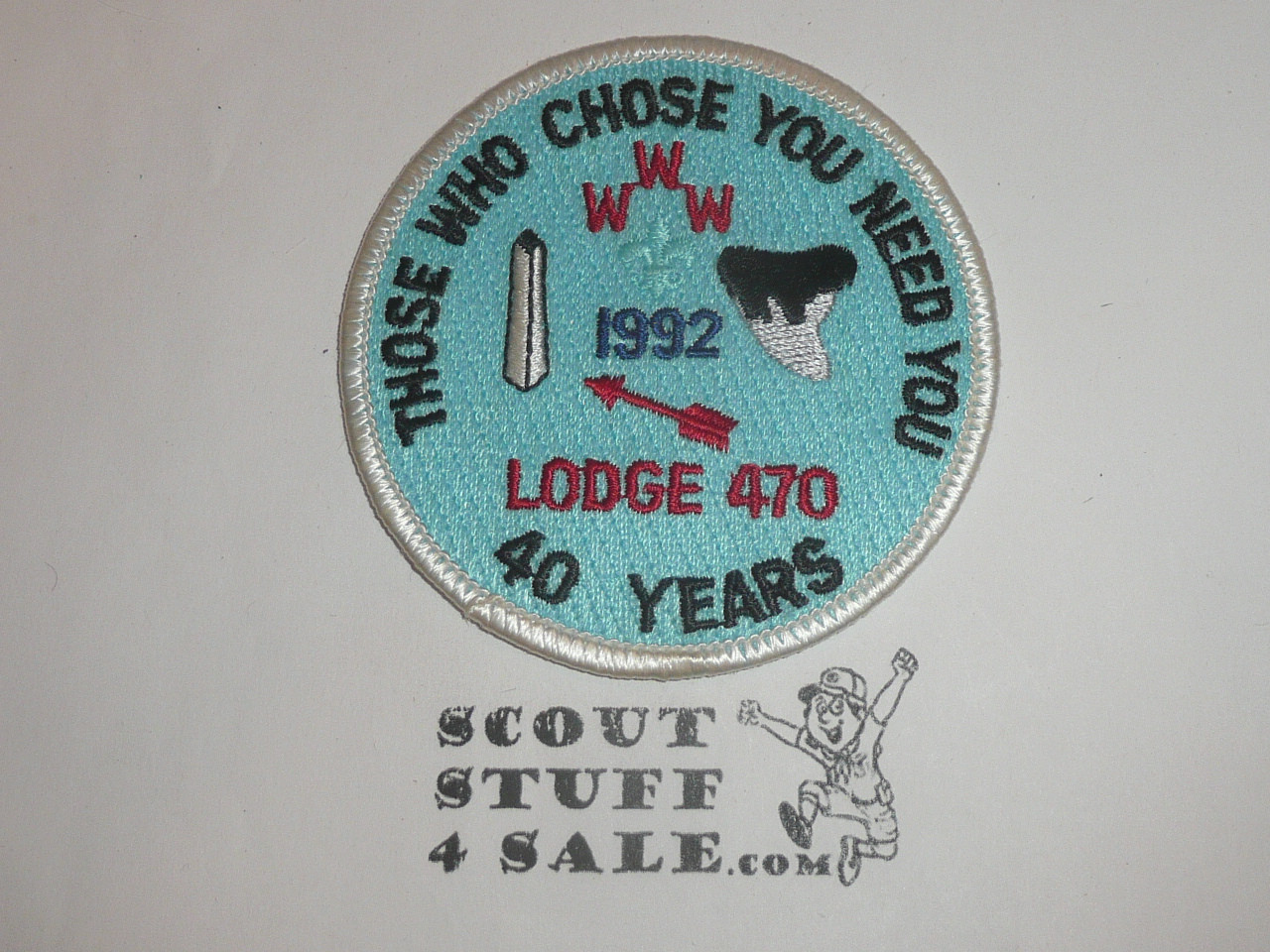 Order of the Arrow Lodge #470 Amangamek-Wipit 1992 Fellowship Patch