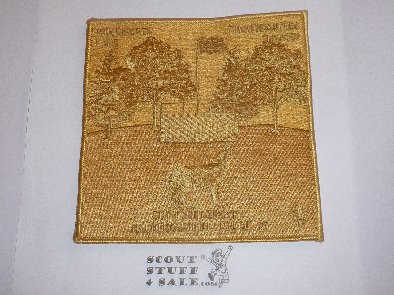 Order of the Arrow Lodge #19 Haudenosaunee Thayendanegea Chapter x2 50th Anniversary Woodworth Lake Patch