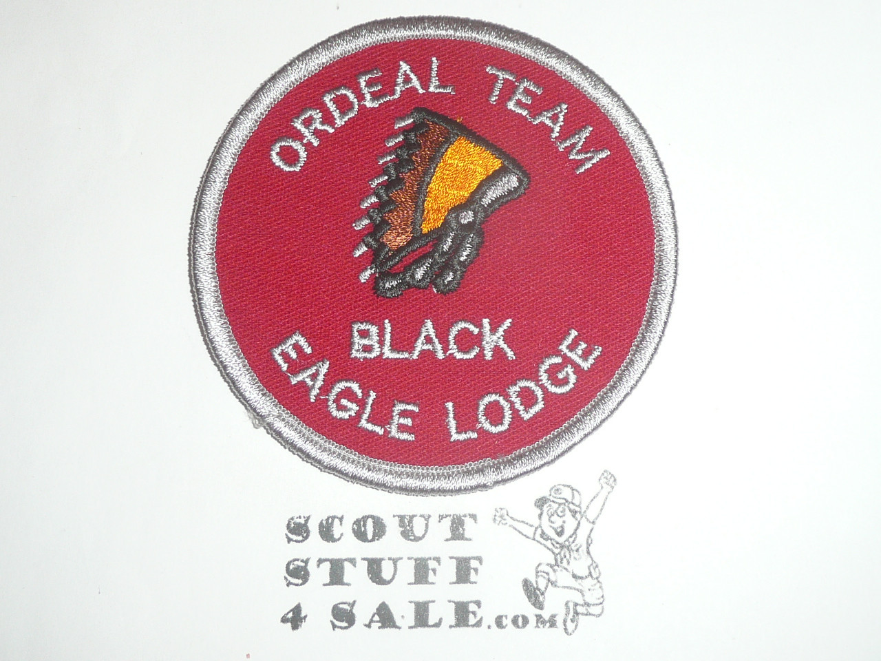 Order of the Arrow Lodge #482 Black Eagle Ordeal Team Round Patch