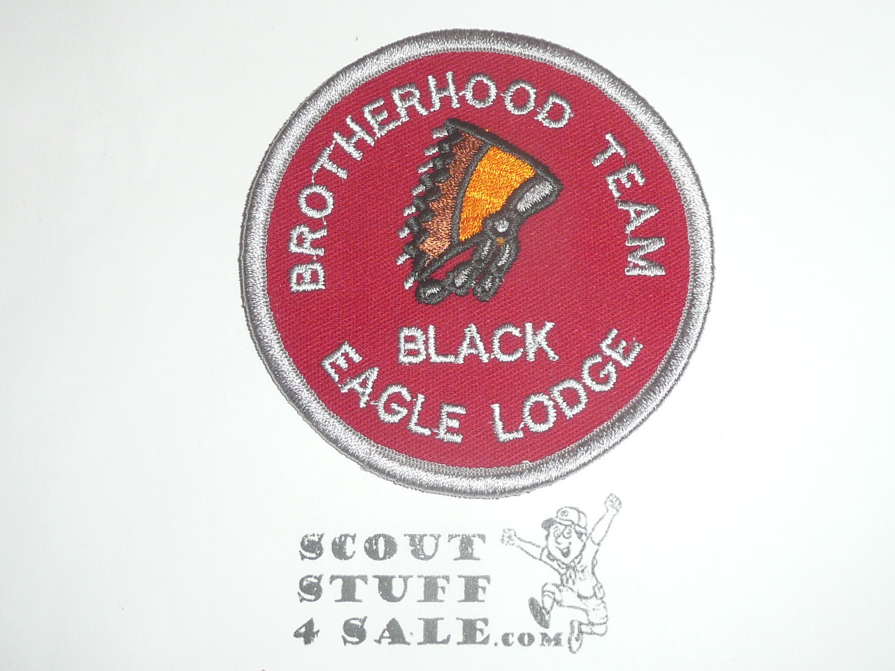 Order of the Arrow Lodge #482 Black Eagle Brotherhood Team Round Patch