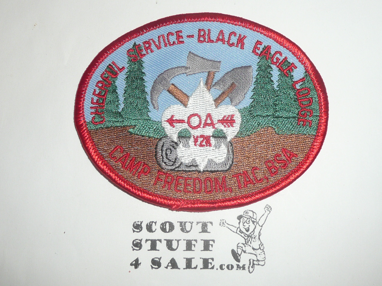 Order of the Arrow Lodge #482 Black Eagle x8 2000 Camp Freedom Service Patch