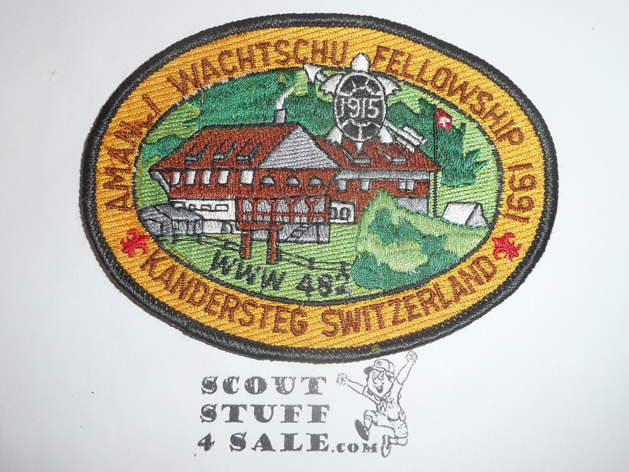 Order of the Arrow Lodge #482 Black Eagle Amangi Wachtschu Chapter 1981 Fellowship Patch