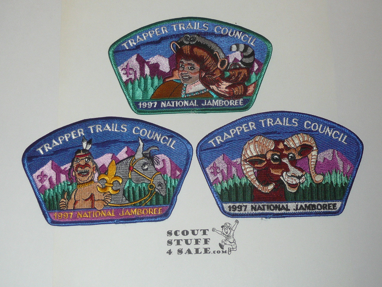 1997 National Jamboree JSP - Trapper Trails Council, Set of 3 diff