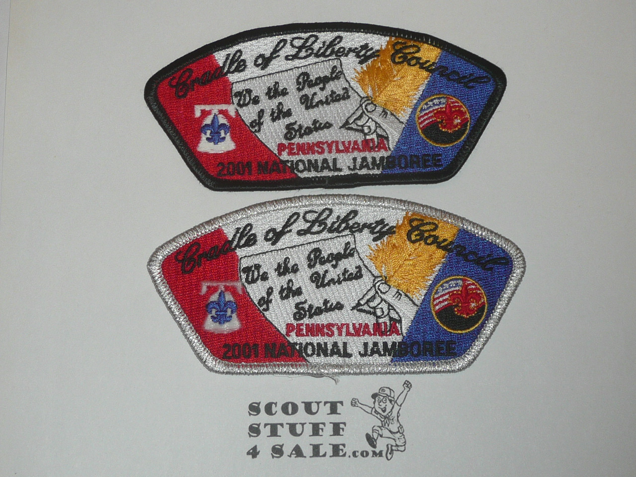 2001 Boy Scout National Jamboree Cradle of Liberty Council JSP, 2 different bdrs