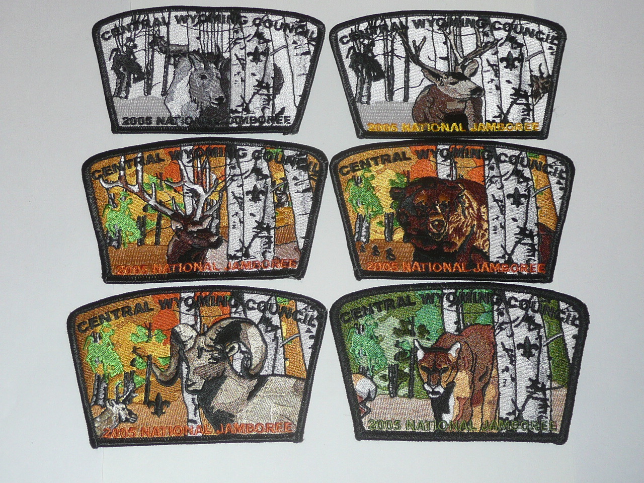 2005 National Jamboree JSP - Central Wyoming Council, set of 6