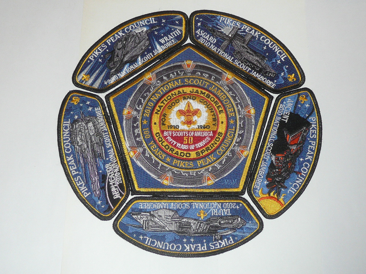 2010 National Jamboree JSP - Pikes Peak Council, set of 5 with Jacket Patch and card set