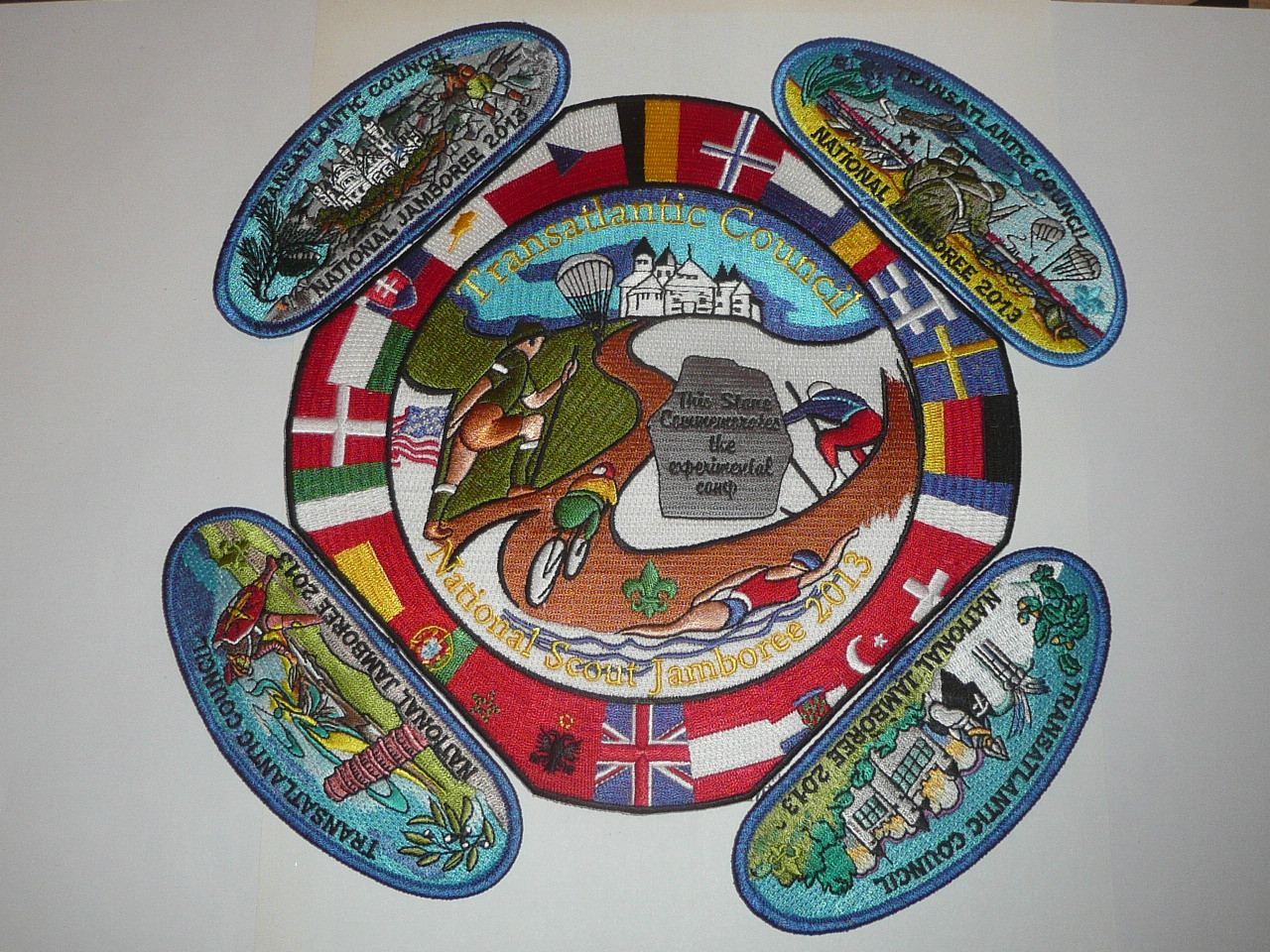 2013 National Jamboree JSP - Transatlantic Council, set of 4 JSP's and large jacket patch
