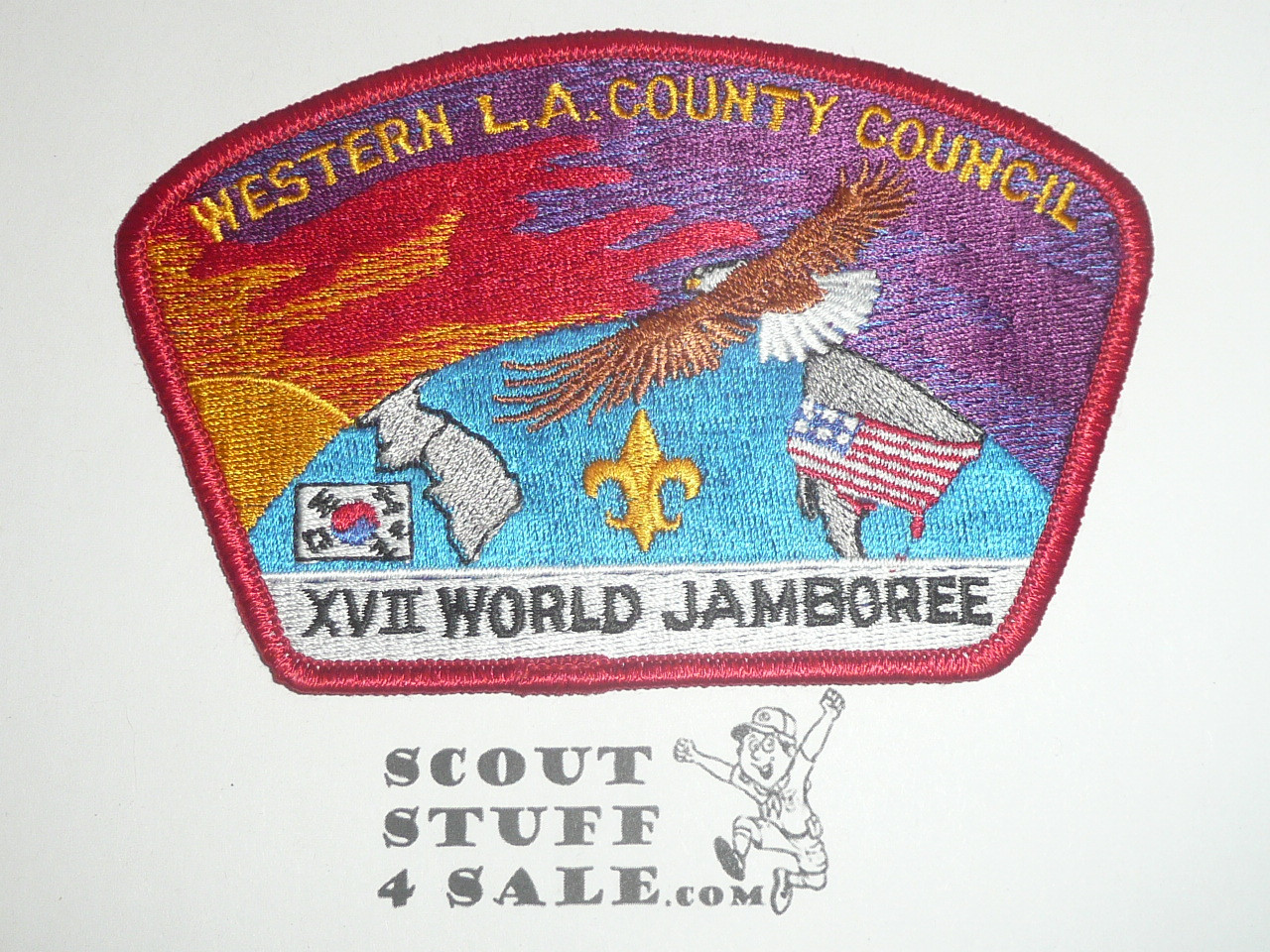 1991 World Jamboree JSP - Western Los Angeles County Council, red bdr