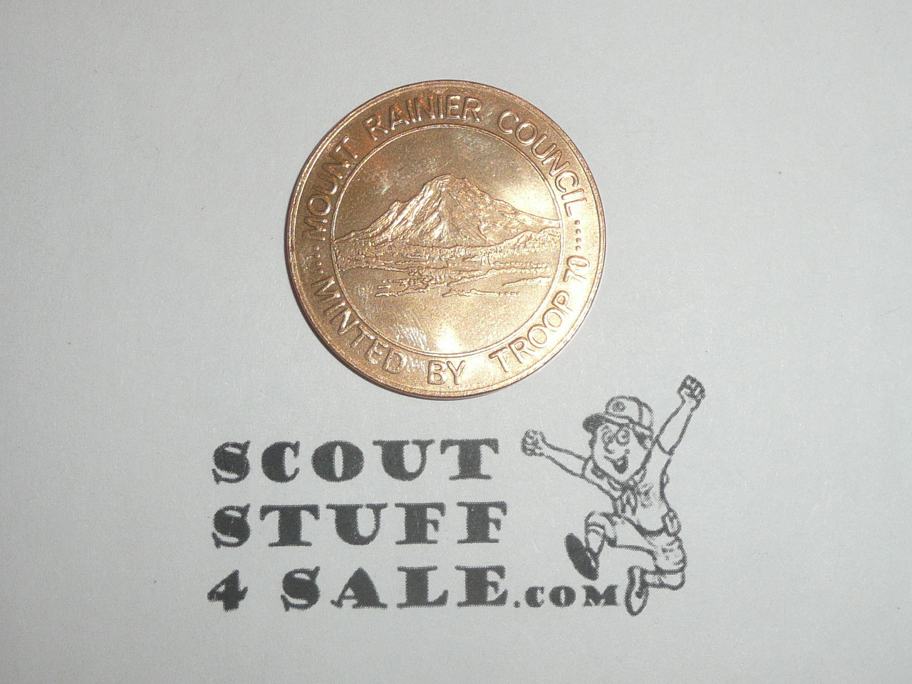 1969 National Jamboree Coin / Token, Mount Rainier Council, Gold Color