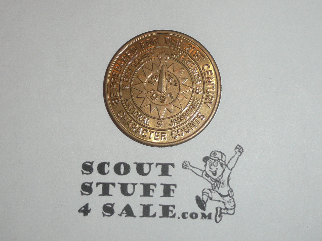 1997 National Jamboree Coin / Token from Jamboree Activities Chairman, gold color