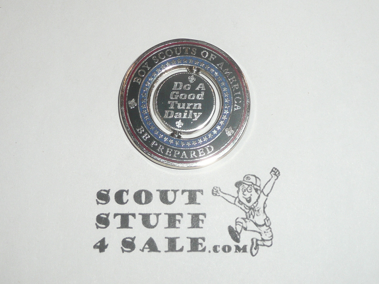 Boy Scout Law Challenge Coin / Token with Spinning Center