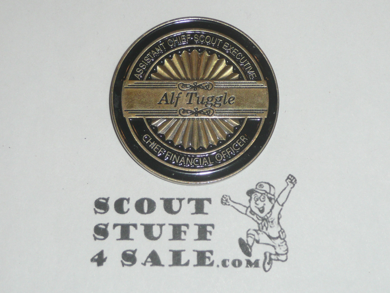 Boy Scout Alf Tuggle Challenge Coin / Token, BSA CFO and Assistant Chief Scout Executive