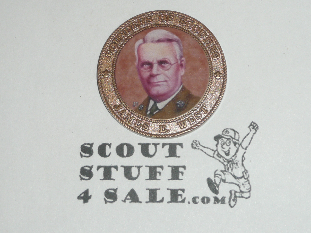 Boy Scout Founders of Scouting Coin / Token, James E. West