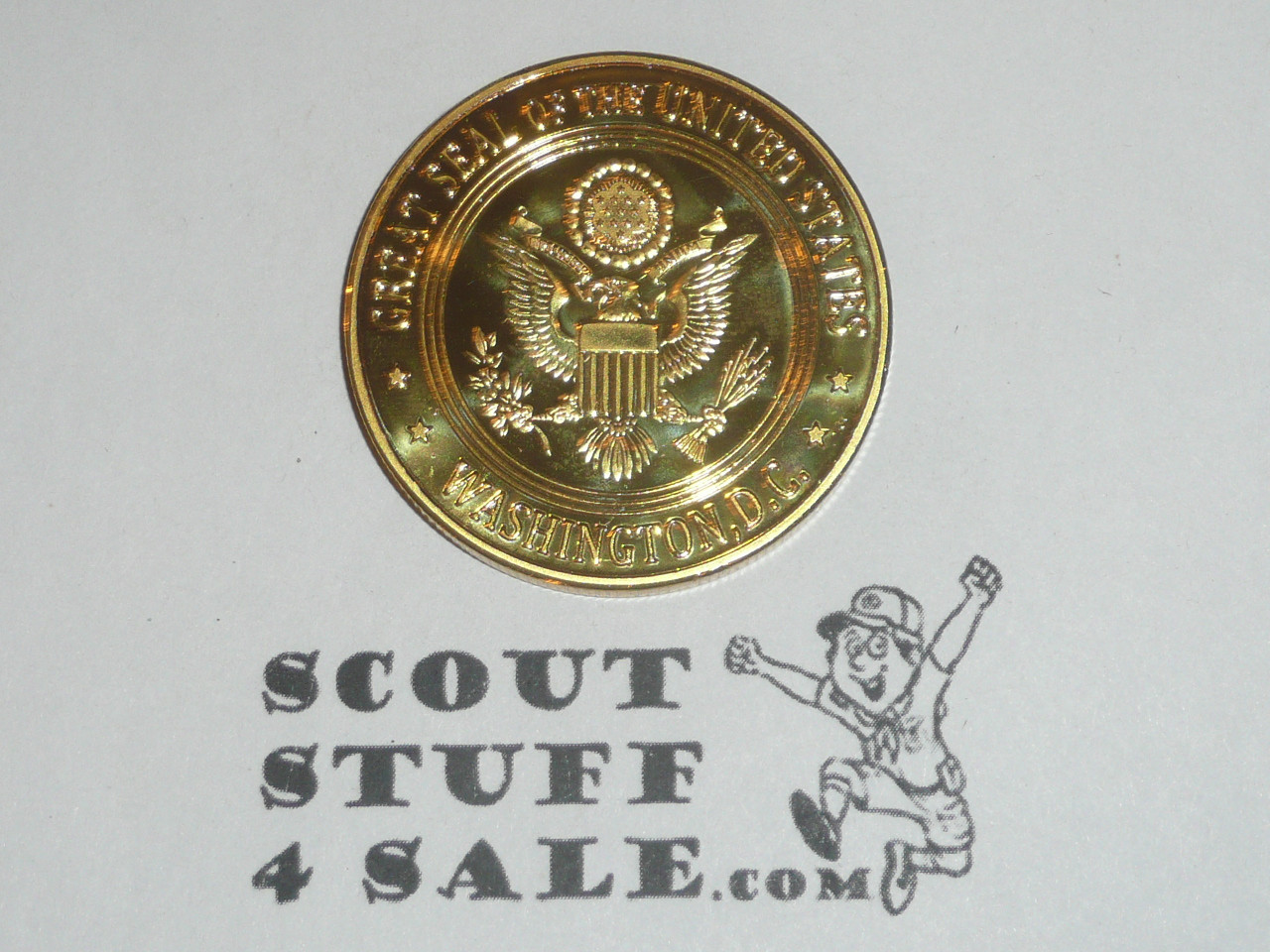 Boy Scouts of America Challenge Coin / Token with the Seal of the USA on the back