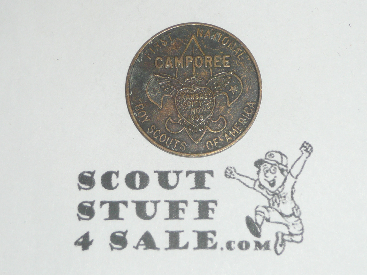 1933 First National Boy Scouts of America Camporee Kansas City Coin / Token
