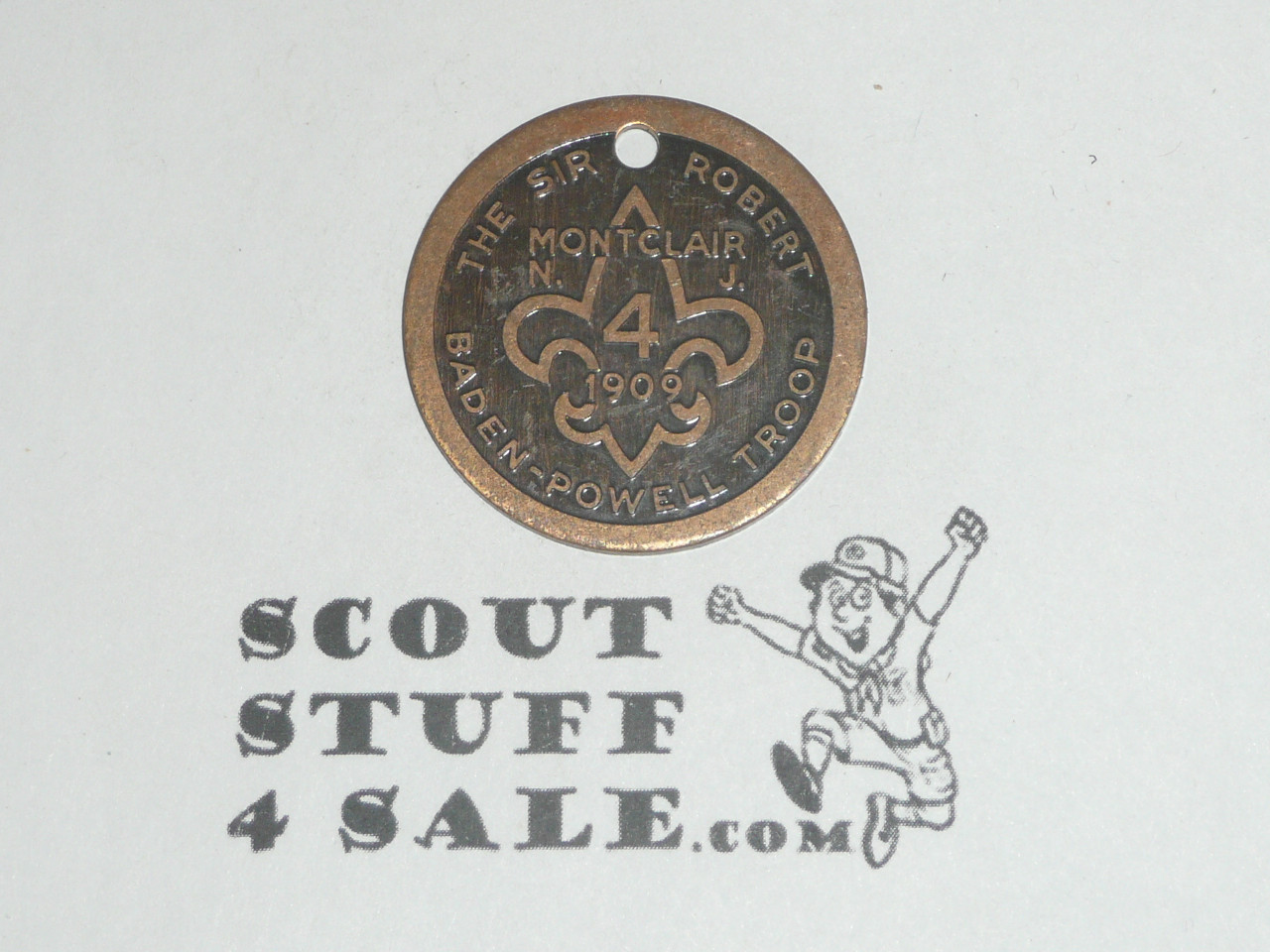 The Sir Robert Baden Powell Troop 4 Montclair NJ Metal Token