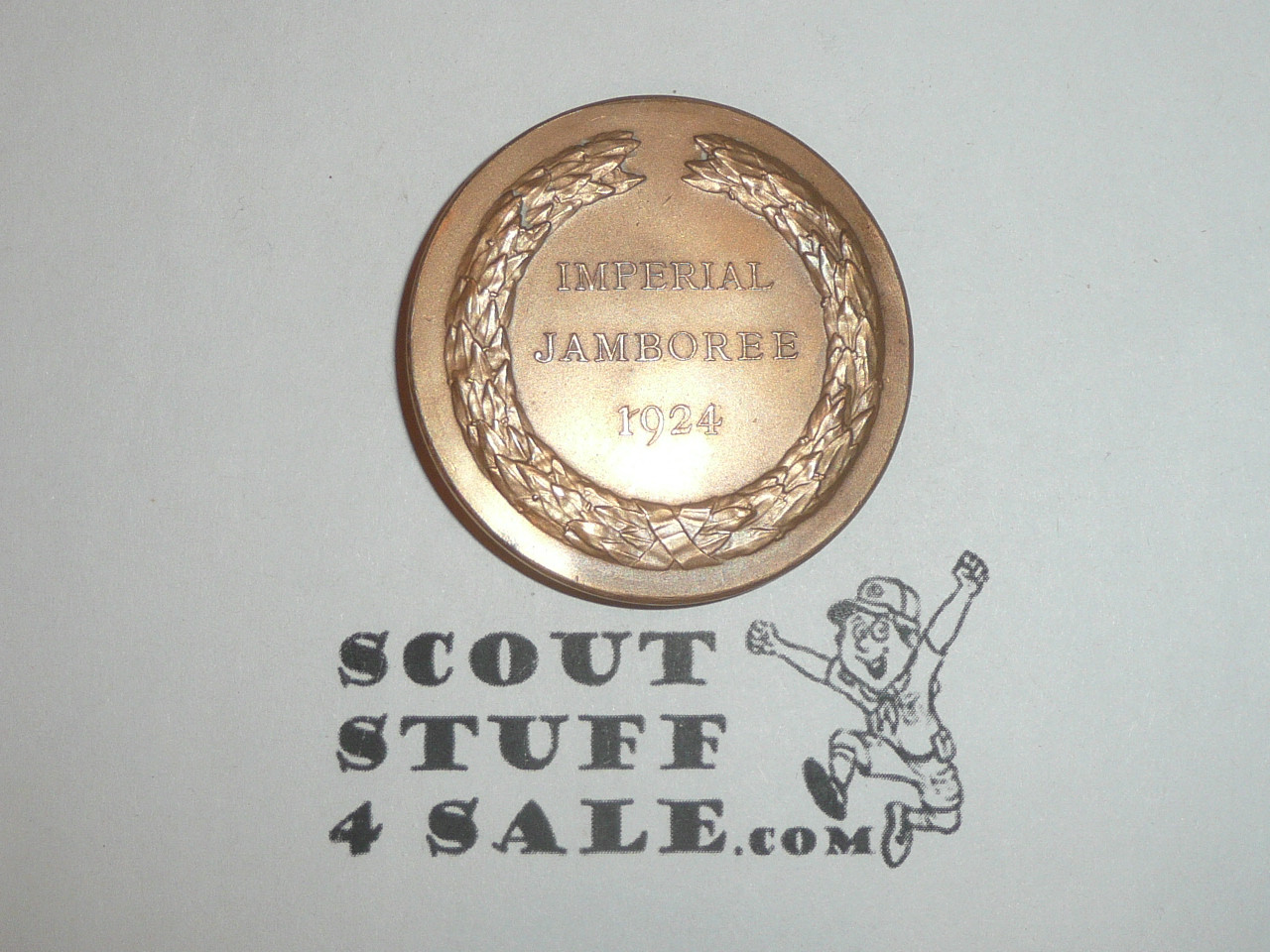 1924 Boy Scout World Jamboree Bronze Chief Scout Medallion Coin Token, Baden Powell