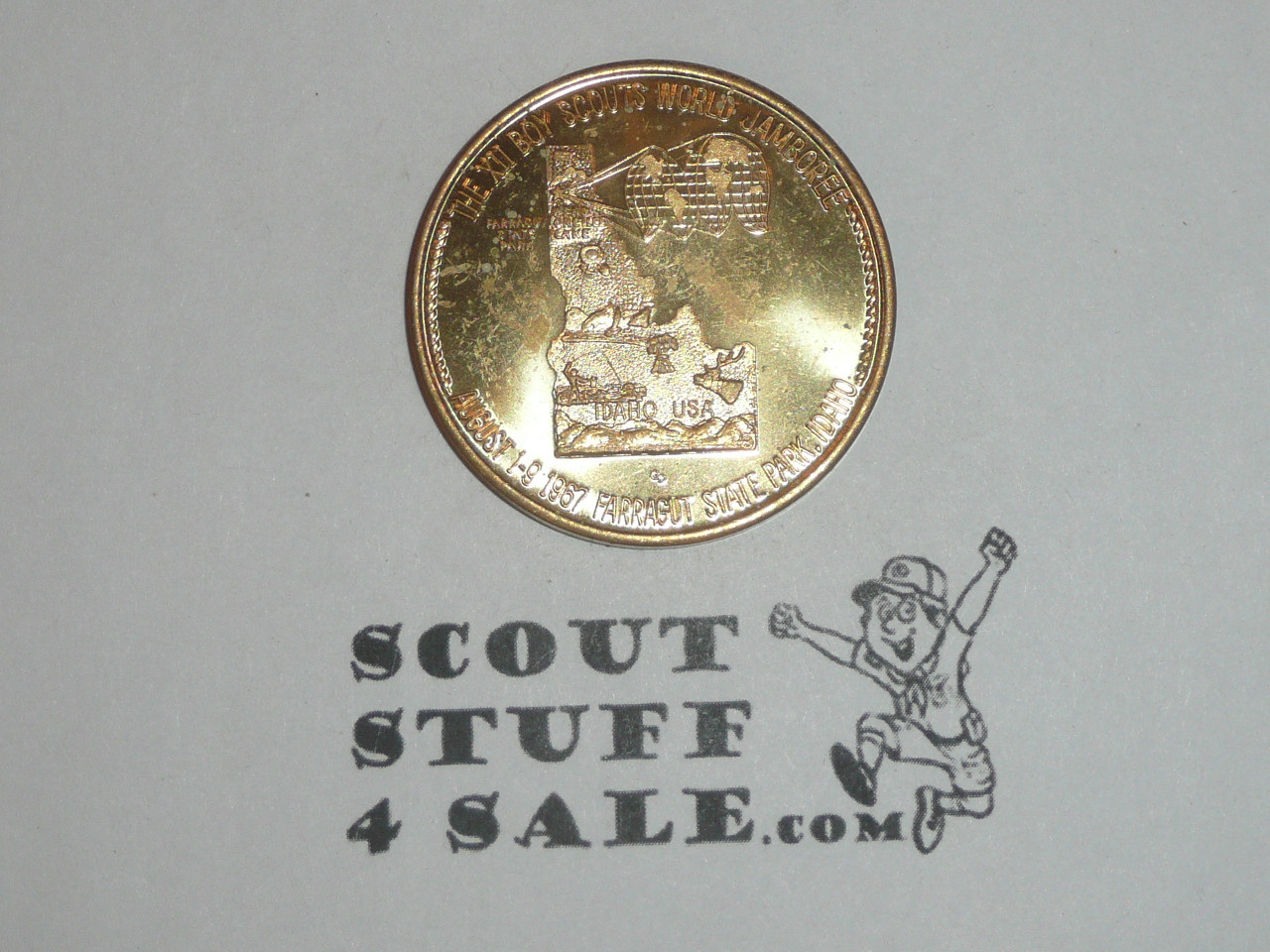 1967 Boy Scout World Jamboree Official Friendship Coin / Token, Gold Color, Obscure