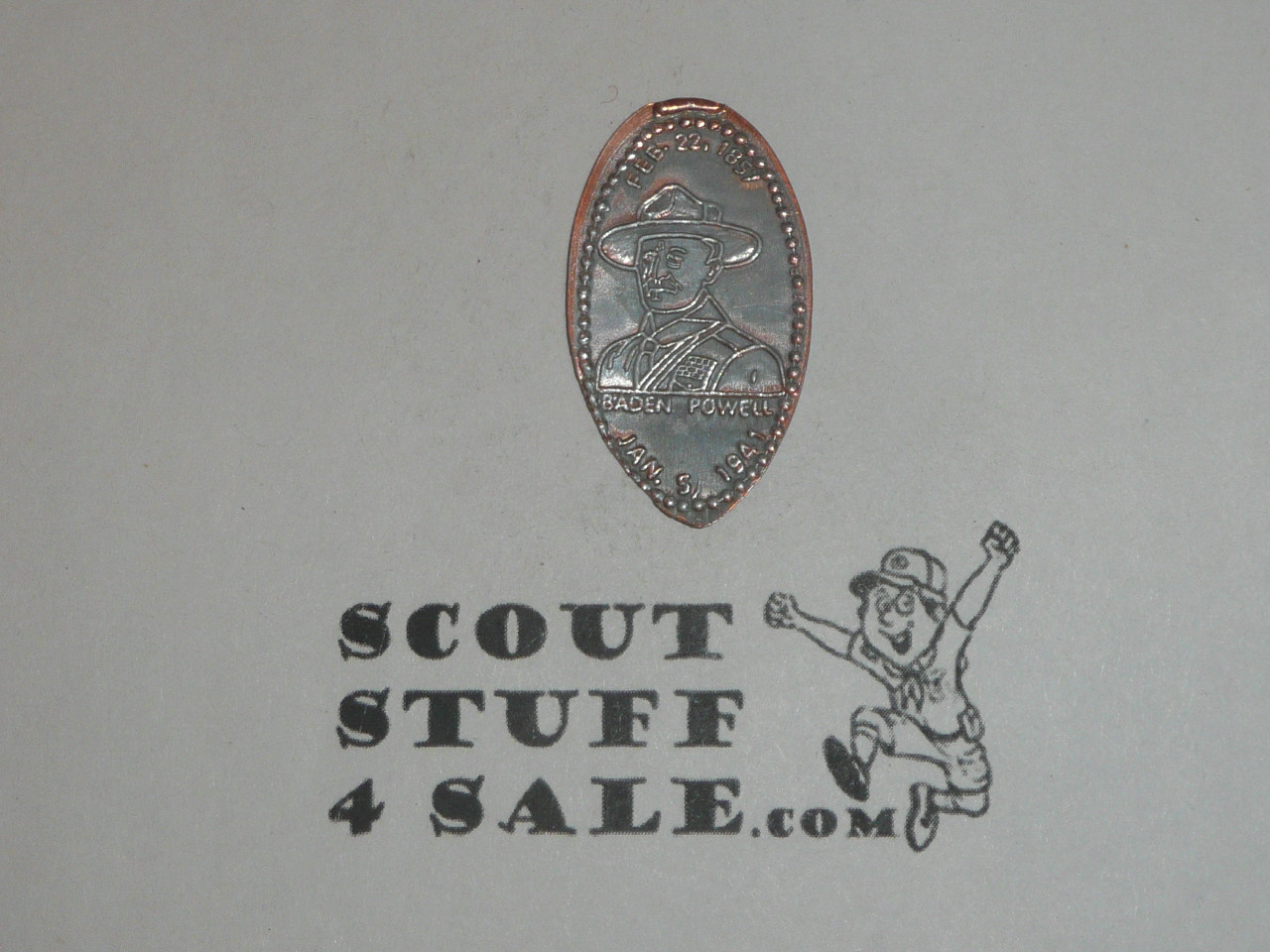 Lord Baden Powell Crushed Penny