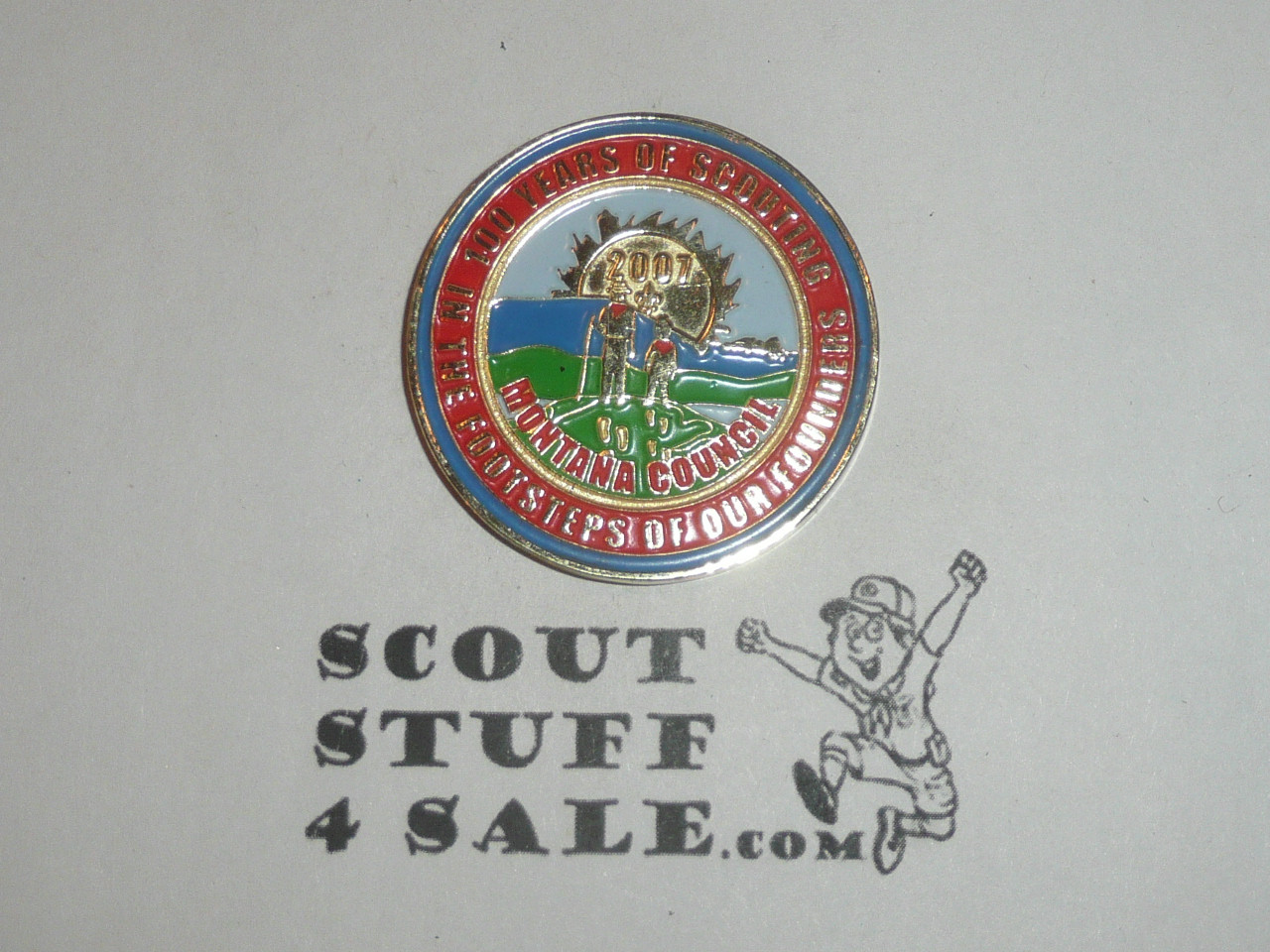 Montana Council 100th Anniversary of World Scouting Challenge Coin / Token