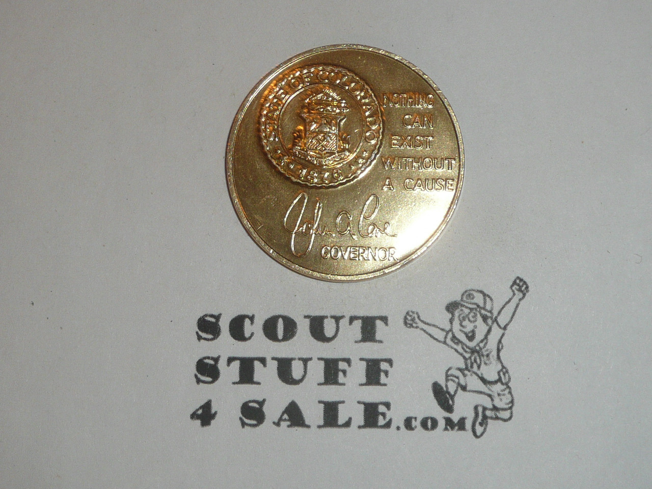 Pikes Peak Council 1969 Boy Power Award Coin / Token, Gold