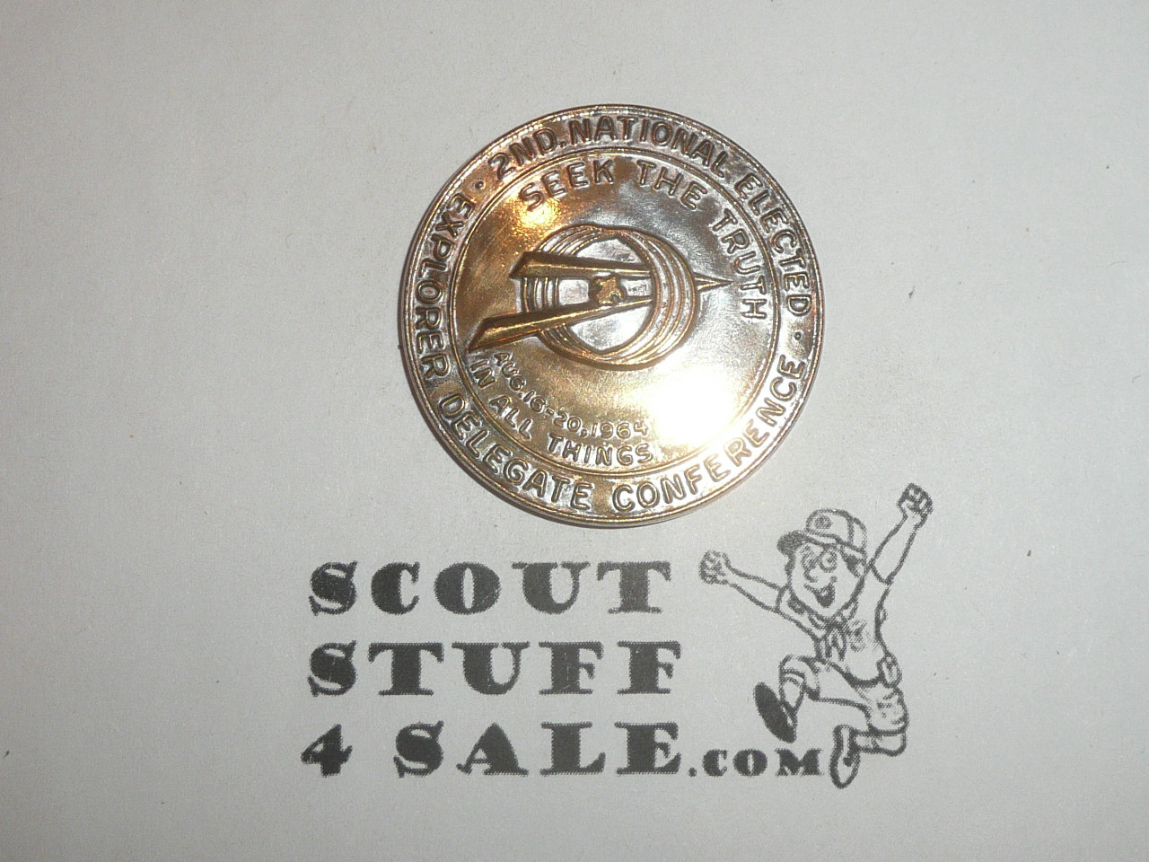2nd Explorer National Elected Delegate Conference Coin / Token, SILVER