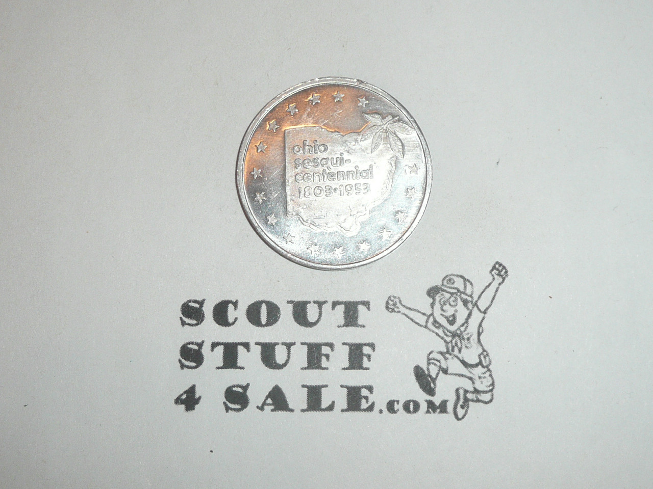 1953 National Jamboree Region 4 Coin / Token, Ohio Sesquicentennial