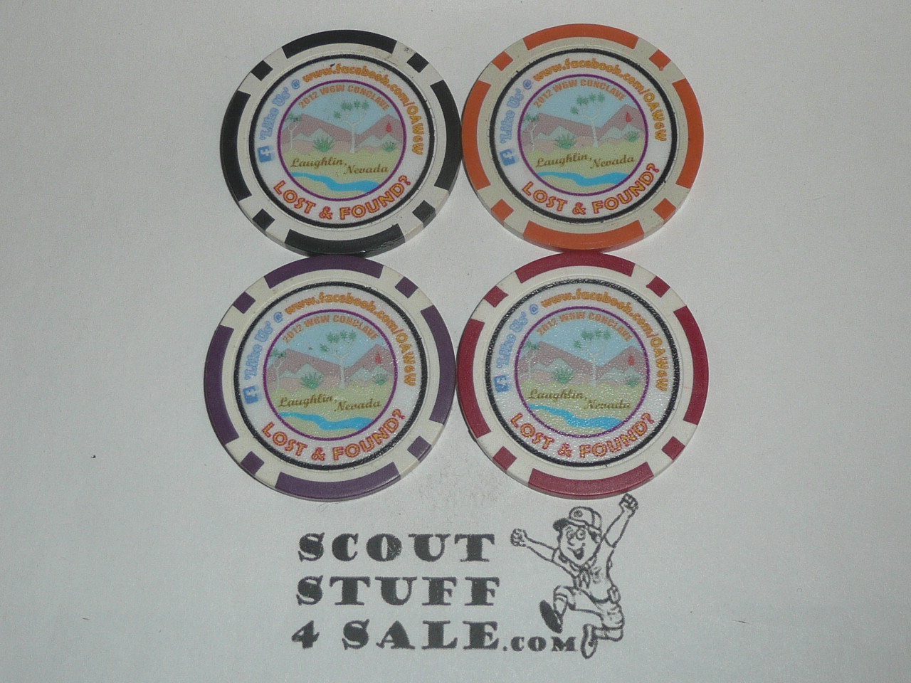Section W6W Order of the Arrow Conclave, 2012 Set of 4 chip tokens