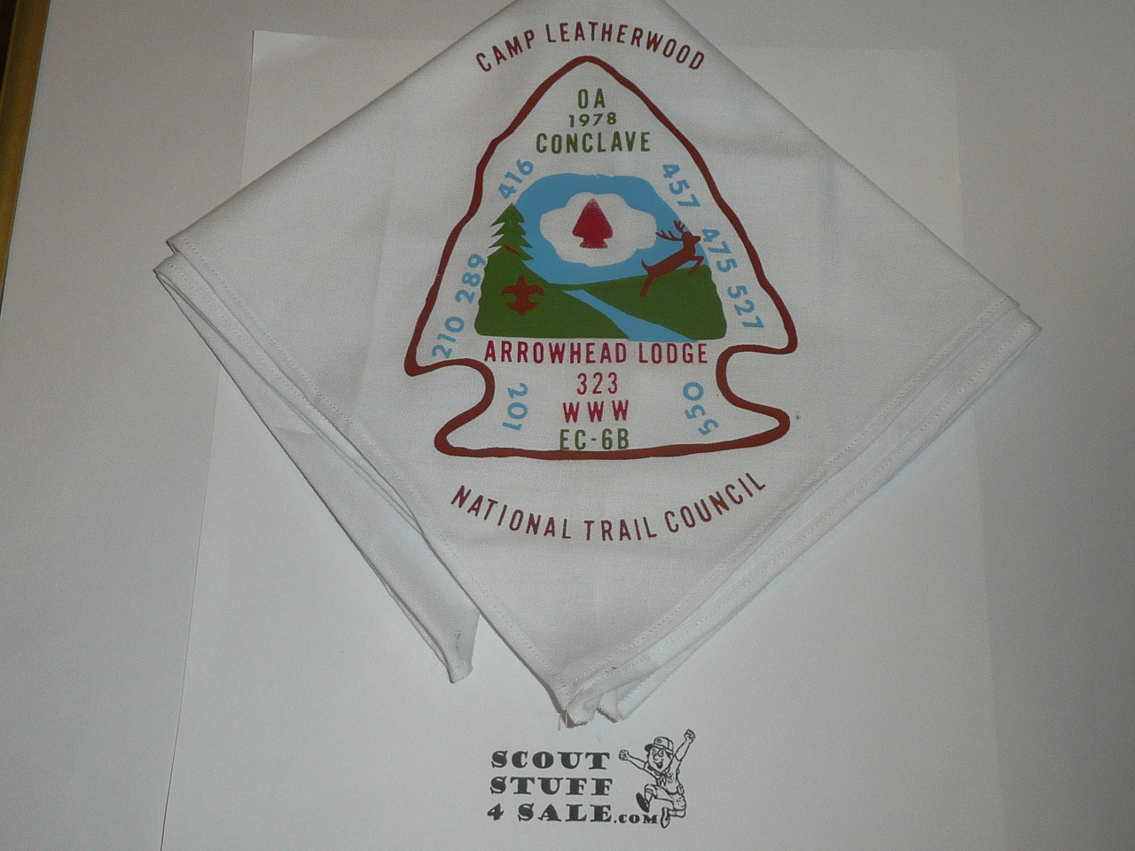 Section EC-6B Order of the Arrow Conclave Neckerchief, 1978, Camp Leatherwood